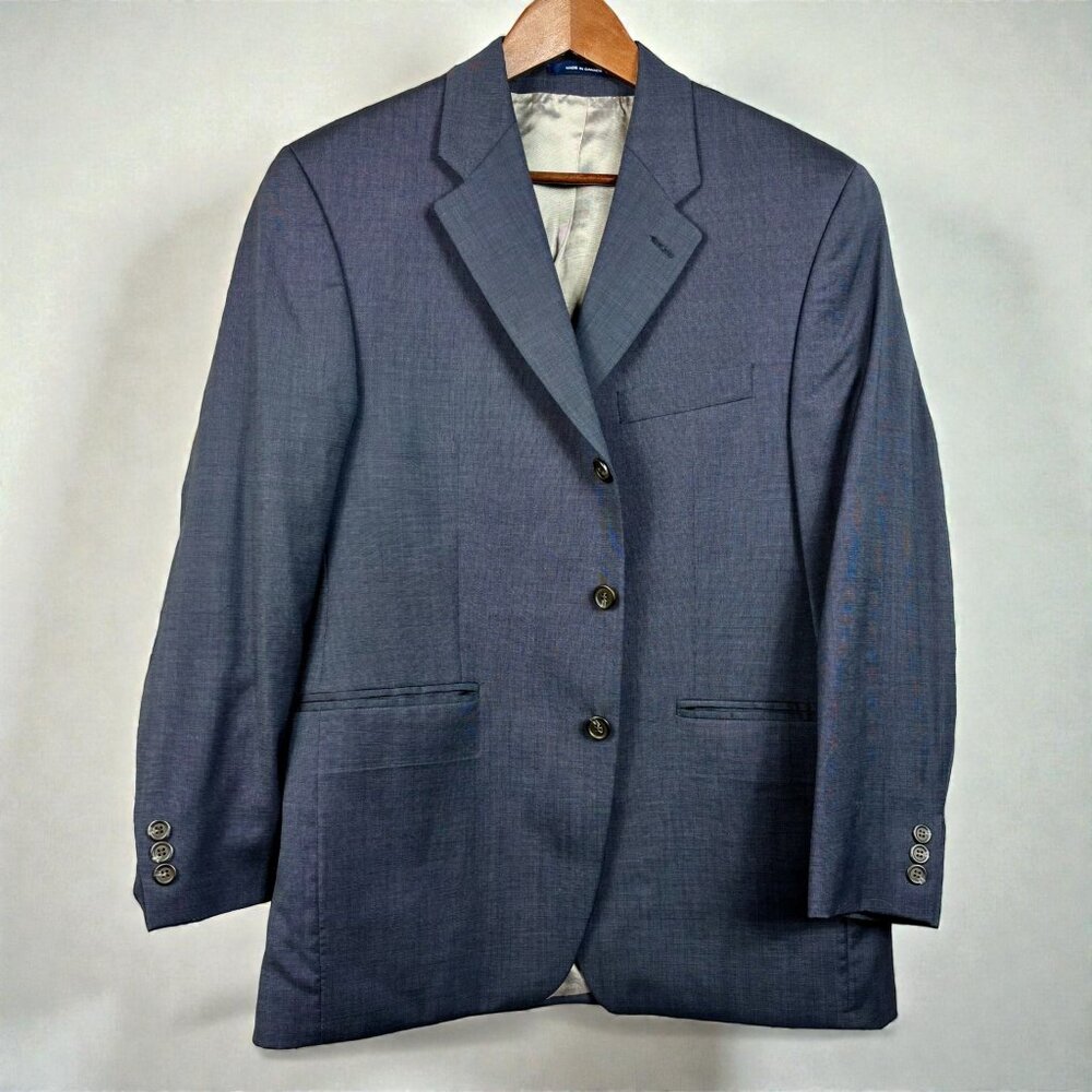 Chaps Ralph Lauren Blue Wool Cashmere Blazer Size 40S Sports Jacket